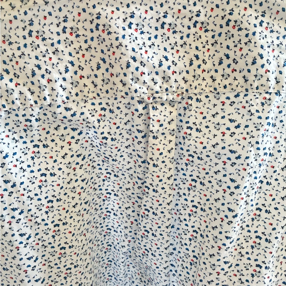 Denim & Flower Men's Casual Floral Shirt - White with Blue and Red XL - Picture 8 of 9